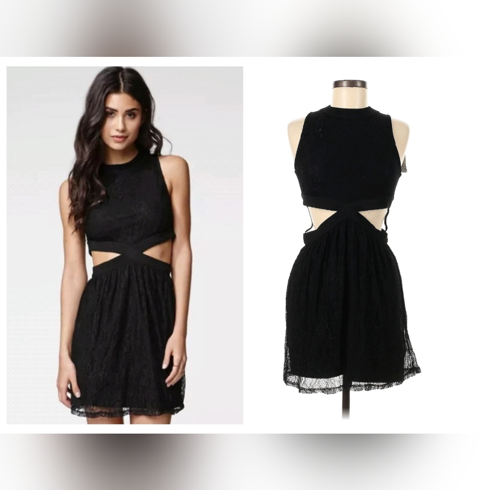 MINKPINK Black Mini Cutout Dress